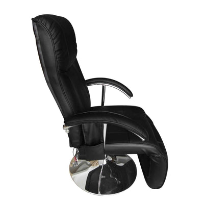 vidaXL Massage Chair Black Faux Leather