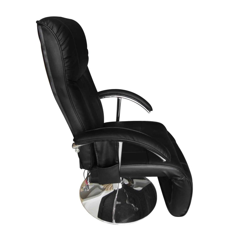 vidaXL Massage Chair Black Faux Leather