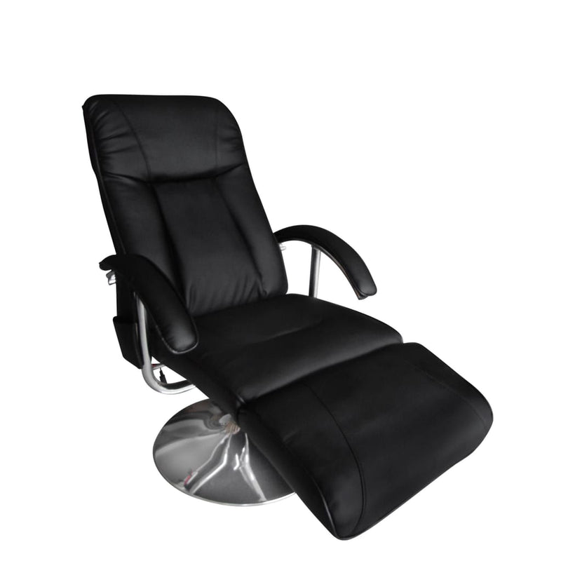 vidaXL Massage Chair Black Faux Leather