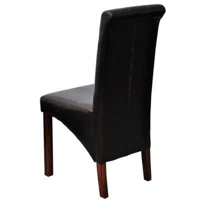 vidaXL Dining Chairs 4 pcs Black Faux Leather