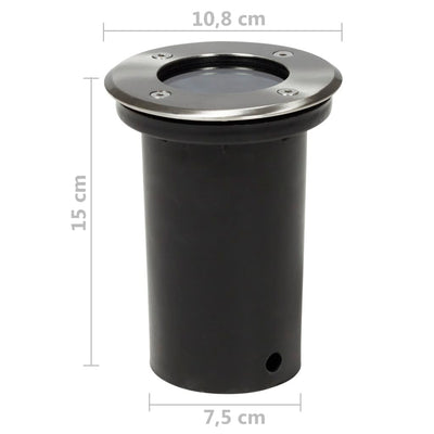 vidaXL Outdoor Ground Lights 12 pcs Round