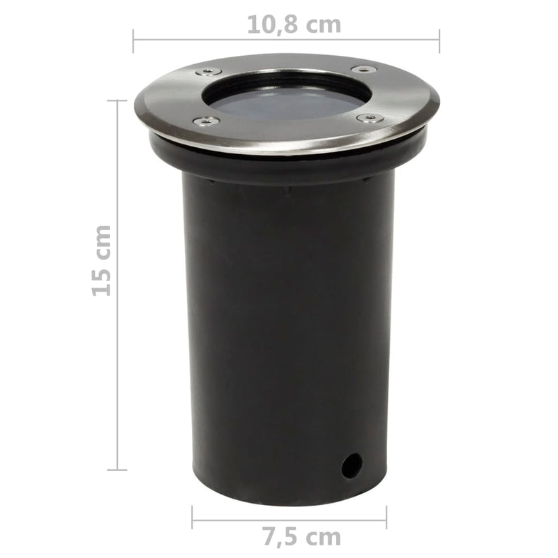 vidaXL Outdoor Ground Lights 12 pcs Round