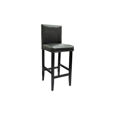vidaXL Bar Stools 2 pcs Black Faux Leather