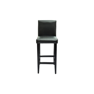 vidaXL Bar Stools 2 pcs Black Faux Leather