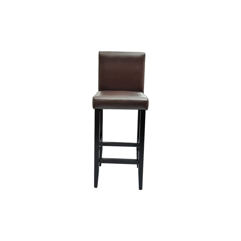 vidaXL Bar Stools 2 pcs Dark Brown Faux Leather
