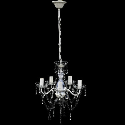vidaXL Chandelier 5 Bulbs Transparent