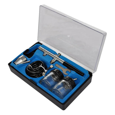 vidaXL Airbrush Compressor Set with 2 Pistols