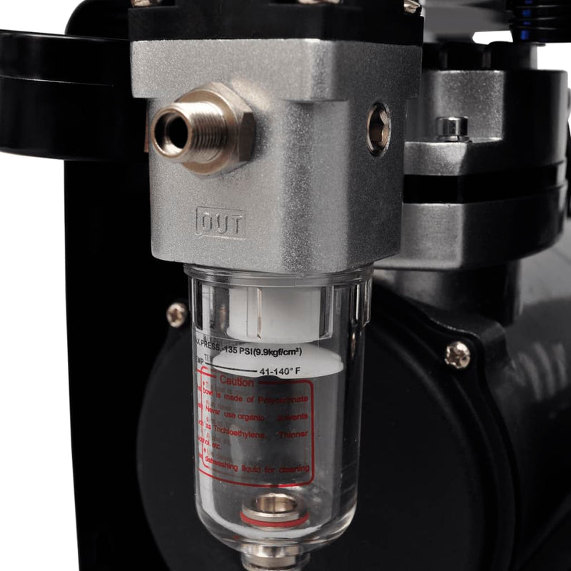 vidaXL Airbrush compressor set with 3 pistols 255 x 135 x 220 mm