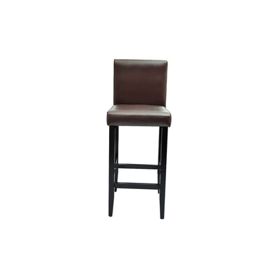 vidaXL Bar Stools 4 pcs Dark Brown Faux Leather
