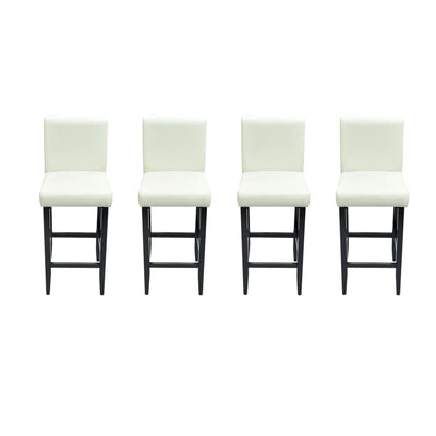 vidaXL Bar Stools 4 pcs White Faux Leather