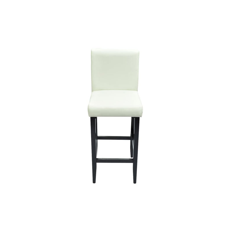 vidaXL Bar Stools 4 pcs White Faux Leather