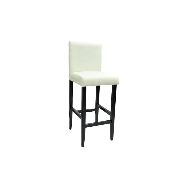 vidaXL Bar Stools 4 pcs White Faux Leather