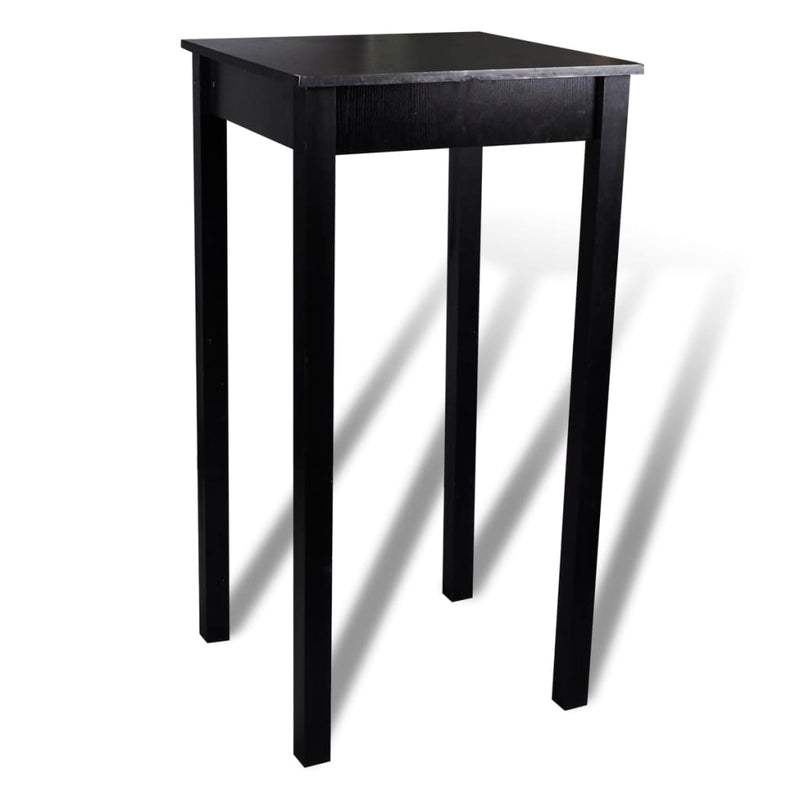 vidaXL Bar Table MDF Black 55x55x107 cm