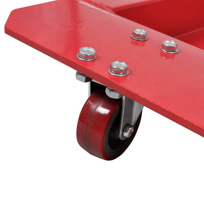 vidaXL Motorcycle Dolly Red