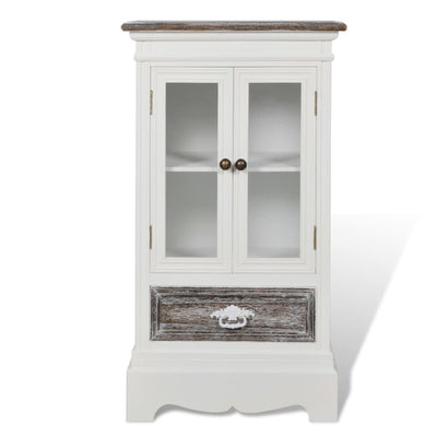 vidaXL Cabinet 2 Doors 1 Drawer White Wood
