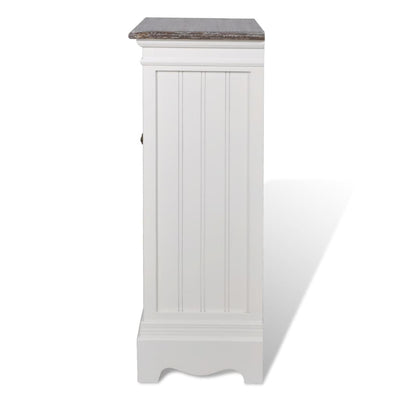 vidaXL Cabinet 2 Doors 1 Drawer White Wood