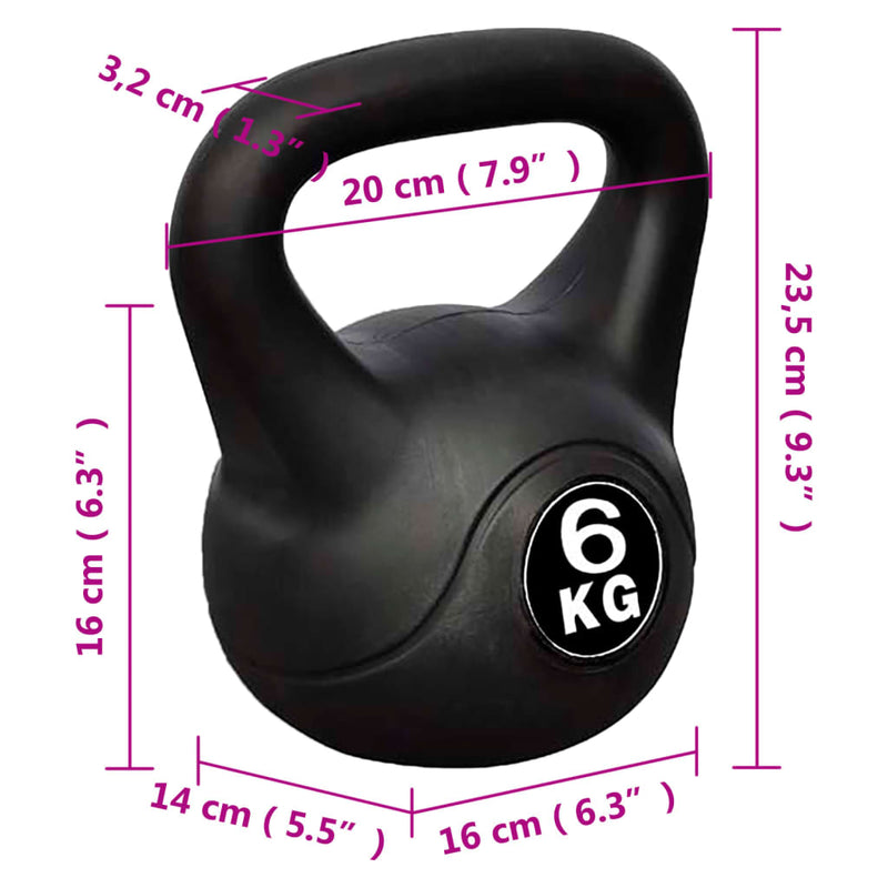 vidaXL Kettle bell workout 6 kg
