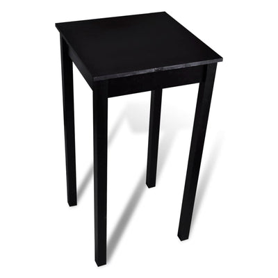 vidaXL Bar Table with 2 Bar Chairs Black