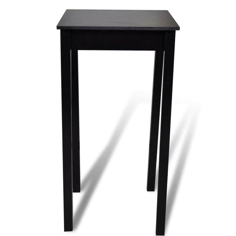 vidaXL Bar Table with 2 Bar Chairs Black