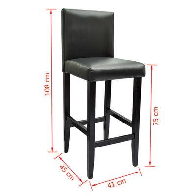 vidaXL Bar Table with 2 Bar Chairs Black