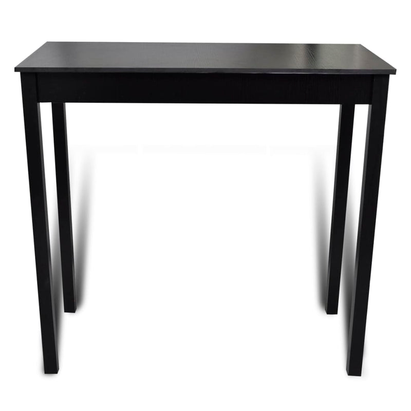 vidaXL Bar Table with 2 Bar Chairs Black