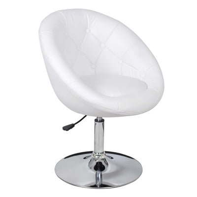 vidaXL Bar Stool White Faux Leather