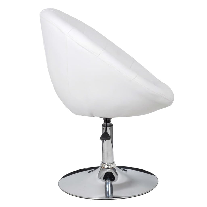 vidaXL Bar Stool White Faux Leather