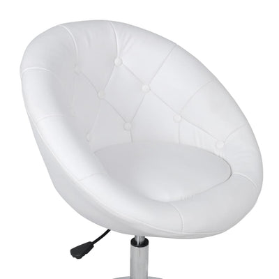 vidaXL Bar Stool White Faux Leather