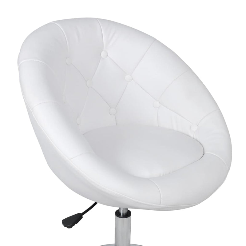 vidaXL Bar Stool White Faux Leather