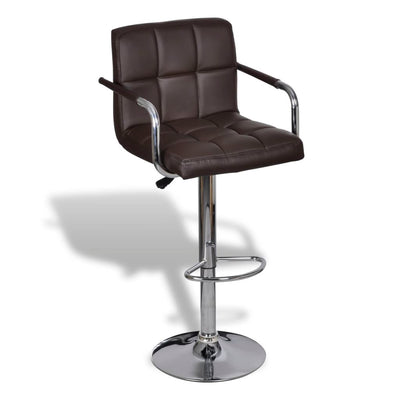 vidaXL Bar Stools 2 pcs Brown Faux Leather