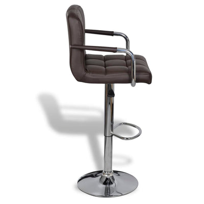 vidaXL Bar Stools 2 pcs Brown Faux Leather