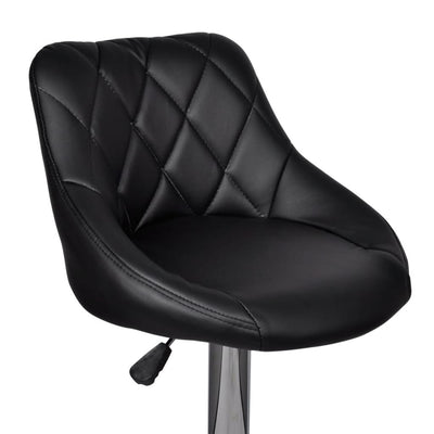 vidaXL Bar Stools 2 pcs Black Faux Leather