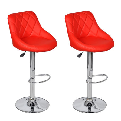 vidaXL Bar Stools 2 pcs Red Faux Leather