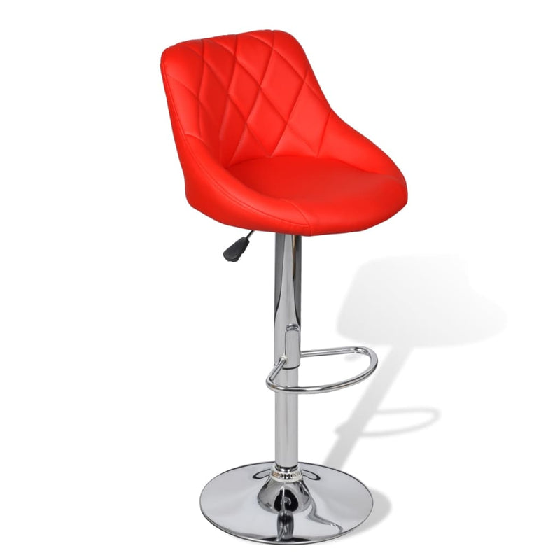 vidaXL Bar Stools 2 pcs Red Faux Leather