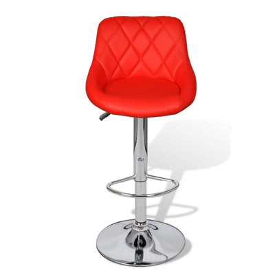 vidaXL Bar Stools 2 pcs Red Faux Leather
