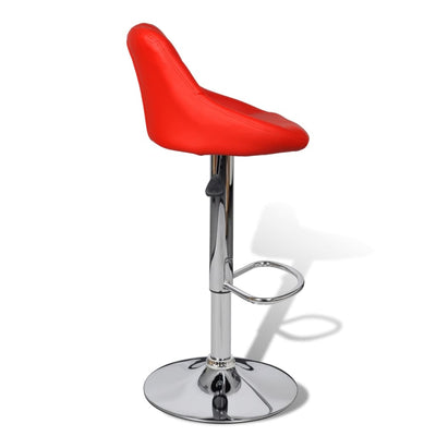 vidaXL Bar Stools 2 pcs Red Faux Leather