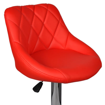 vidaXL Bar Stools 2 pcs Red Faux Leather