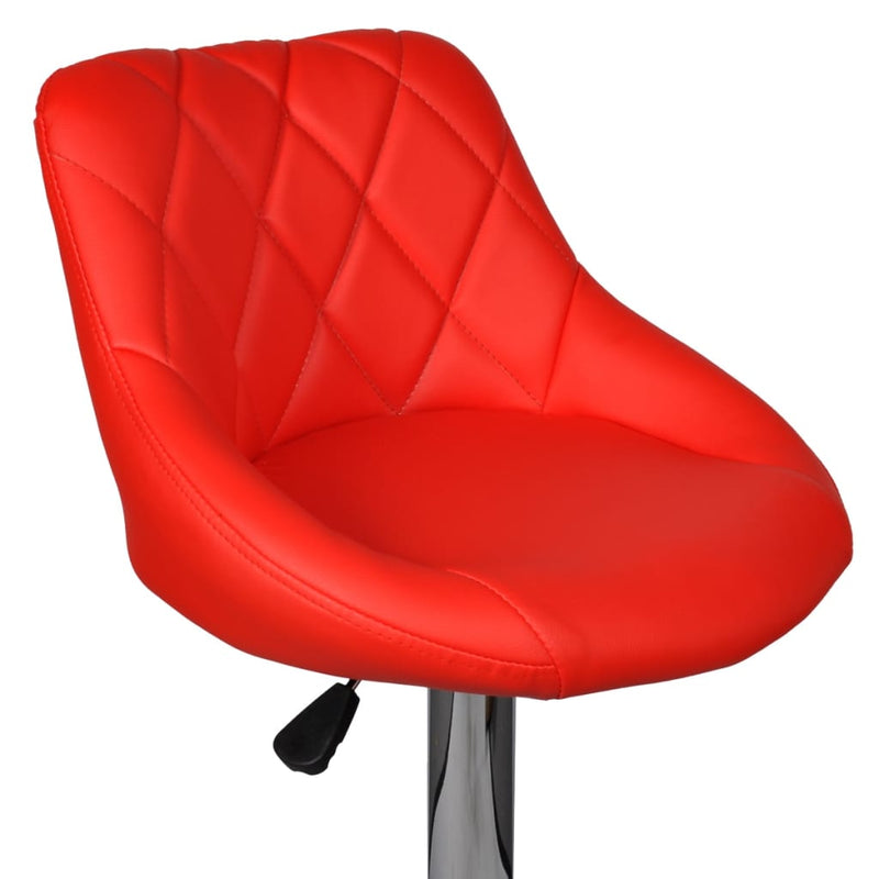 vidaXL Bar Stools 2 pcs Red Faux Leather
