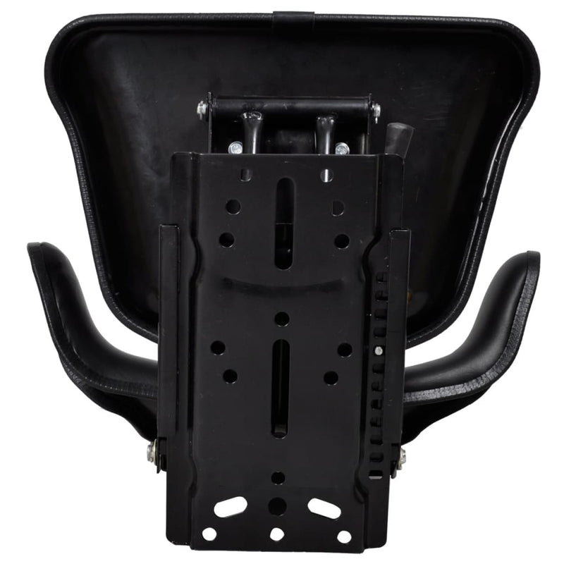 vidaXL Tractor Seat with Suspension Black