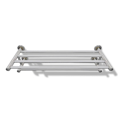 vidaXL Stainless Steel Towel Rack 6 Tubes