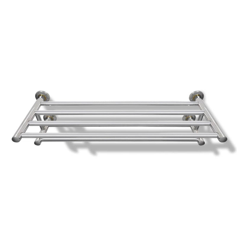 vidaXL Stainless Steel Towel Rack 6 Tubes