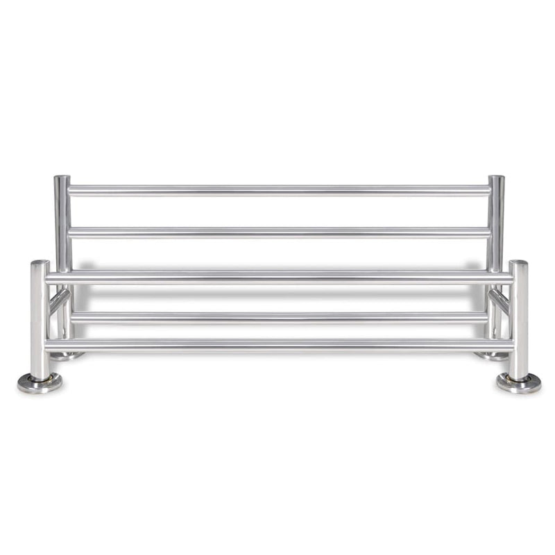 vidaXL Stainless Steel Towel Rack 6 Tubes
