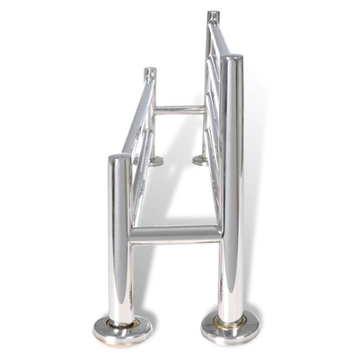 vidaXL Stainless Steel Towel Rack 6 Tubes