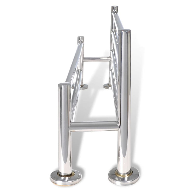 vidaXL Stainless Steel Towel Rack 6 Tubes