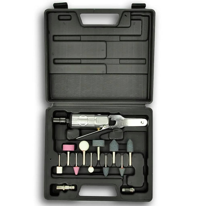 vidaXL 16 Piece 1/4" Air Die Grinder And Stone Kit Set