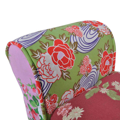 vidaXL Patchwork Bench Floral Style