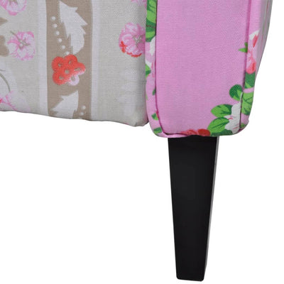 vidaXL Armchair with Patchwork Design Fabric