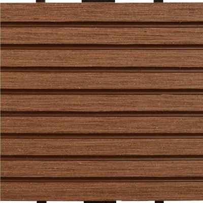vidaXL WPC Tiles 30x30cm 11pcs 1m² Brown