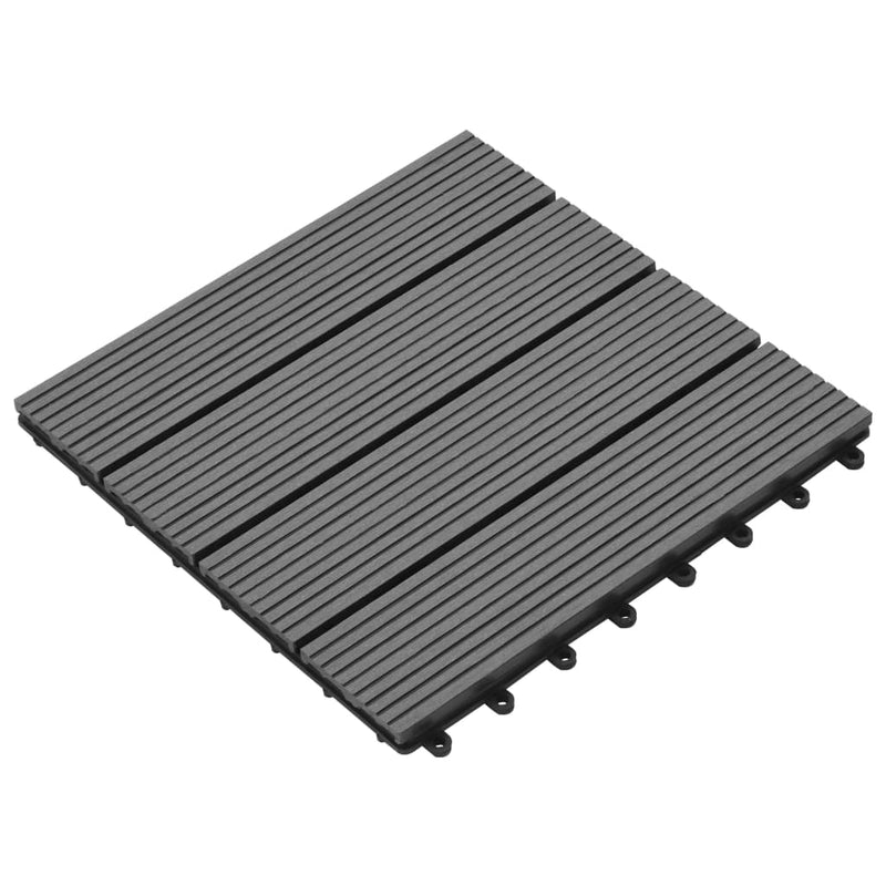 vidaXL WPC Tiles 30x30cm 11pcs 1m² Brown