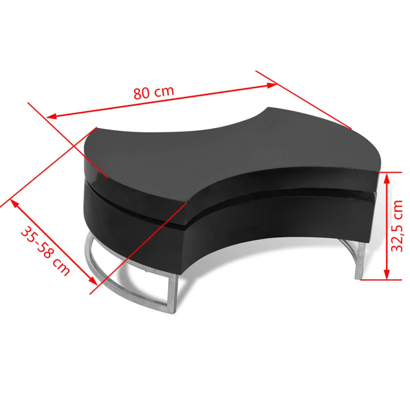 Coffee Table Shape-adjustable High Gloss White